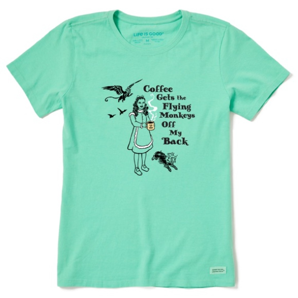 NWOT - Wizard of Oz Coffee - Life is Good - Women’s Crusher-Lite Tee - MEDIUM